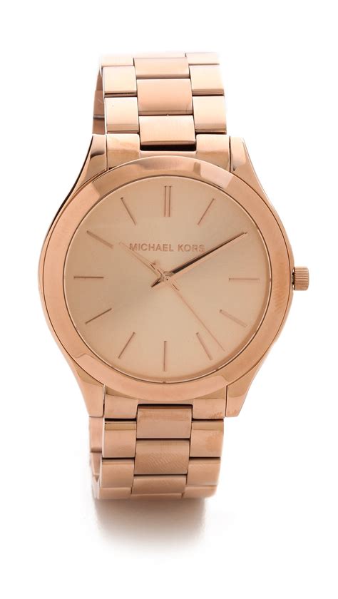 ebay michael kors slim runway rose|Michael Kors Slim Runway Rose Gold Case Wristwatches .